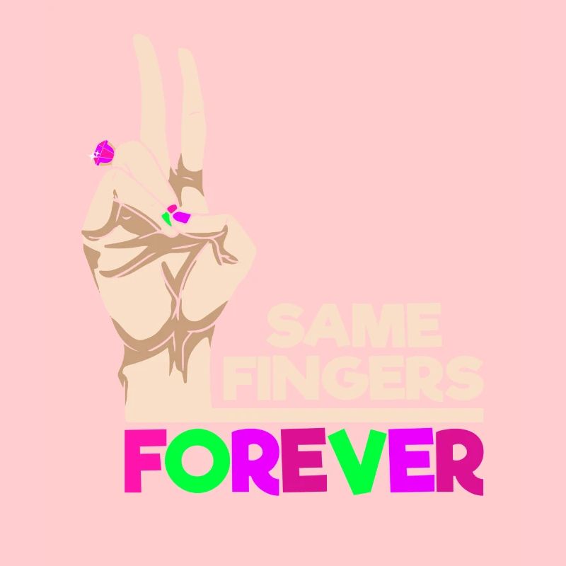 Same Fingers Forever Statement für Freundschaft