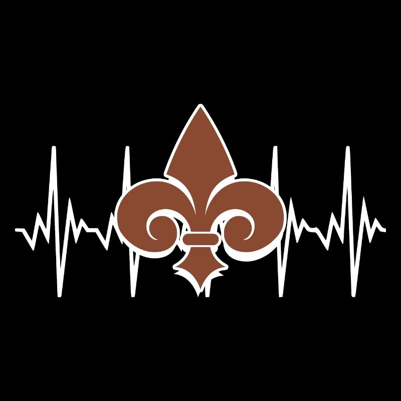 Fleur de Lis Lys Battement de Coeur