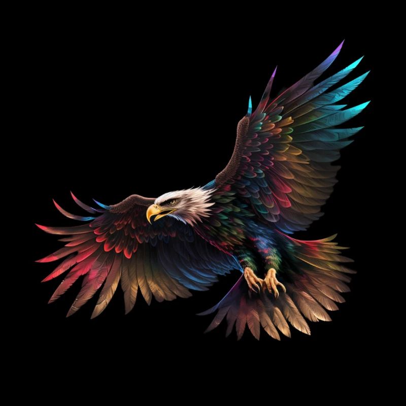 AIGLE EN PLEIN VOL - AILES AU VENT