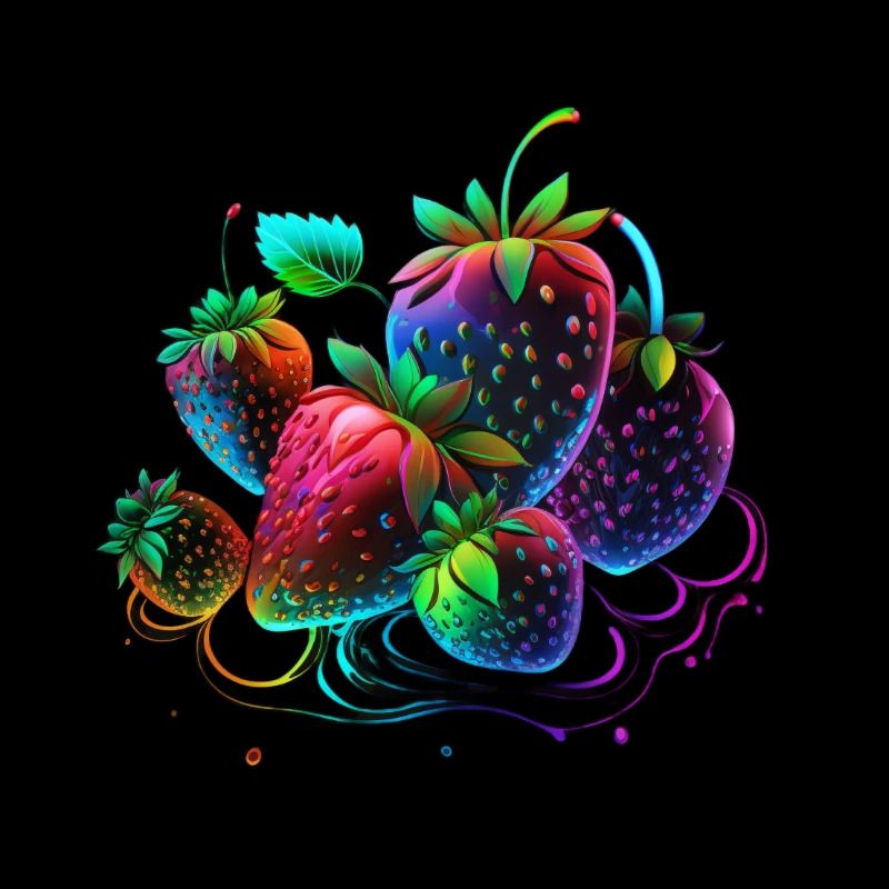 PRETTY STRAWBERRIES - MULTICOLORED