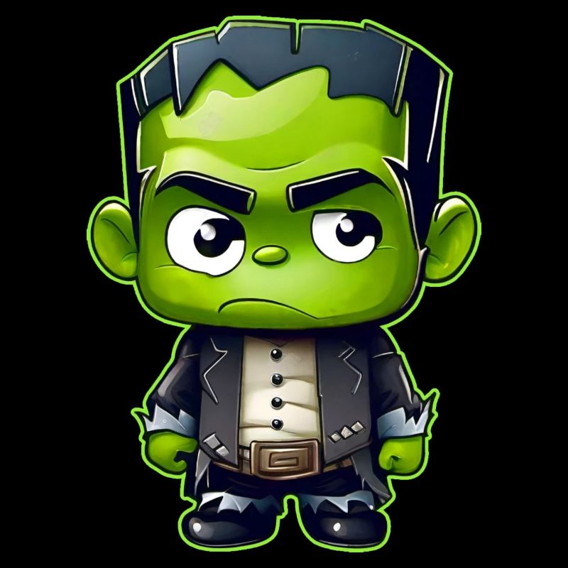 Mignon petit monstre vert