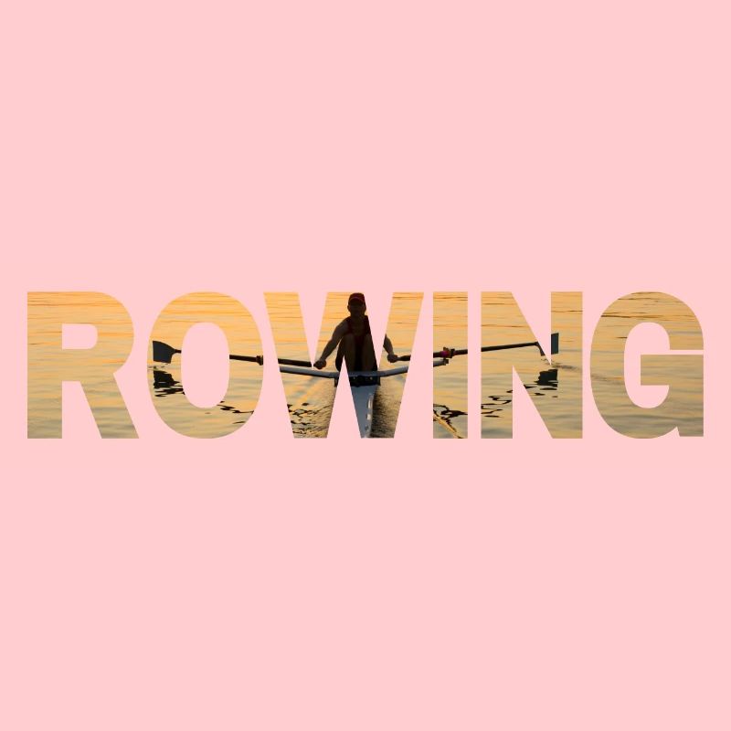Rowing Essence: Single Scull Typography Art