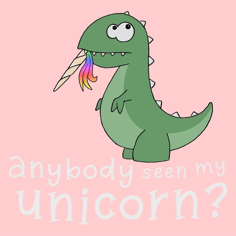 Dino Eats Unicorn T-Rex Funny Comic Gift