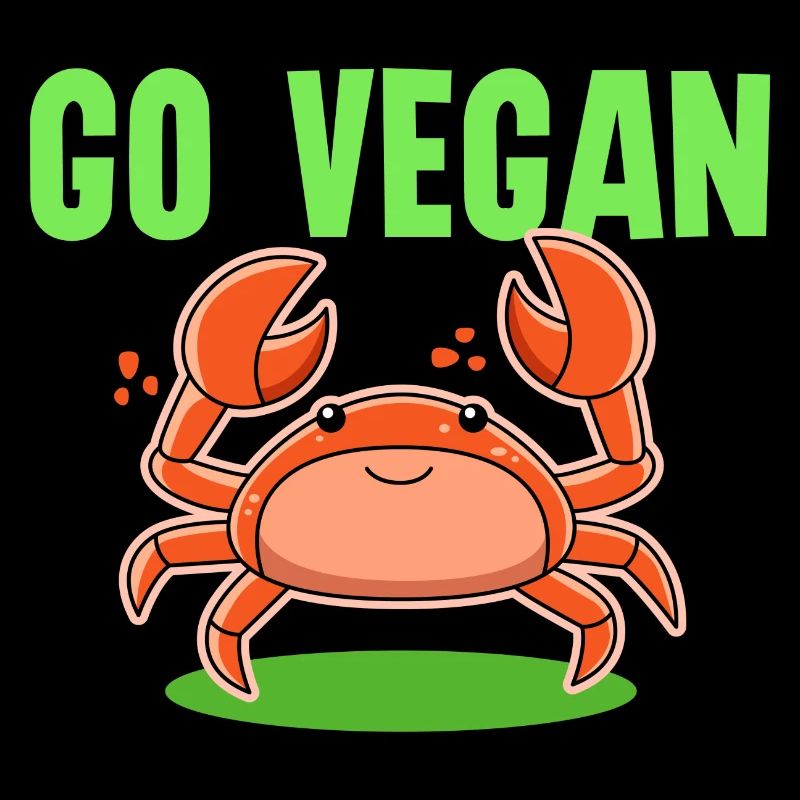 Crab design for proud vegans