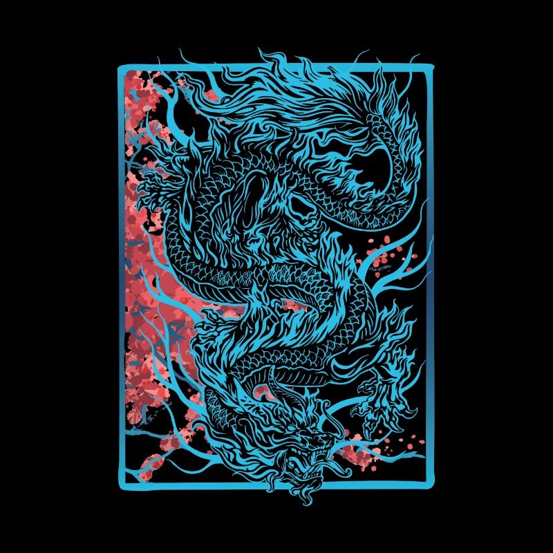 Dragon japonais Cherry Blossoms Sakura Dragon