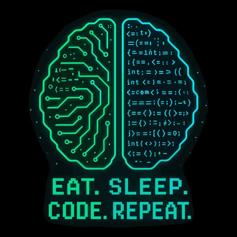 Eat Sleep Code Repeat Geek Design