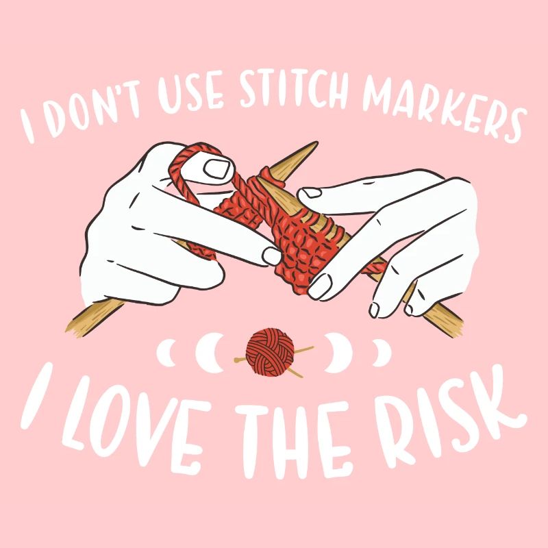 N'utilisez pas de marqueurs de point J'aime le tricot à risque