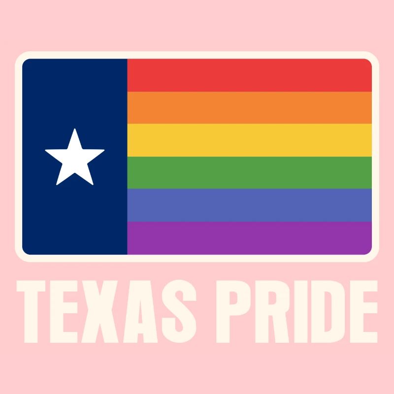 Conception du drapeau arc-en-ciel du Texas pour les Texans LGBT +