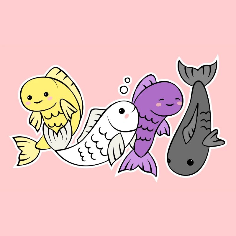 Non-binary flag fish design for proud Enbys