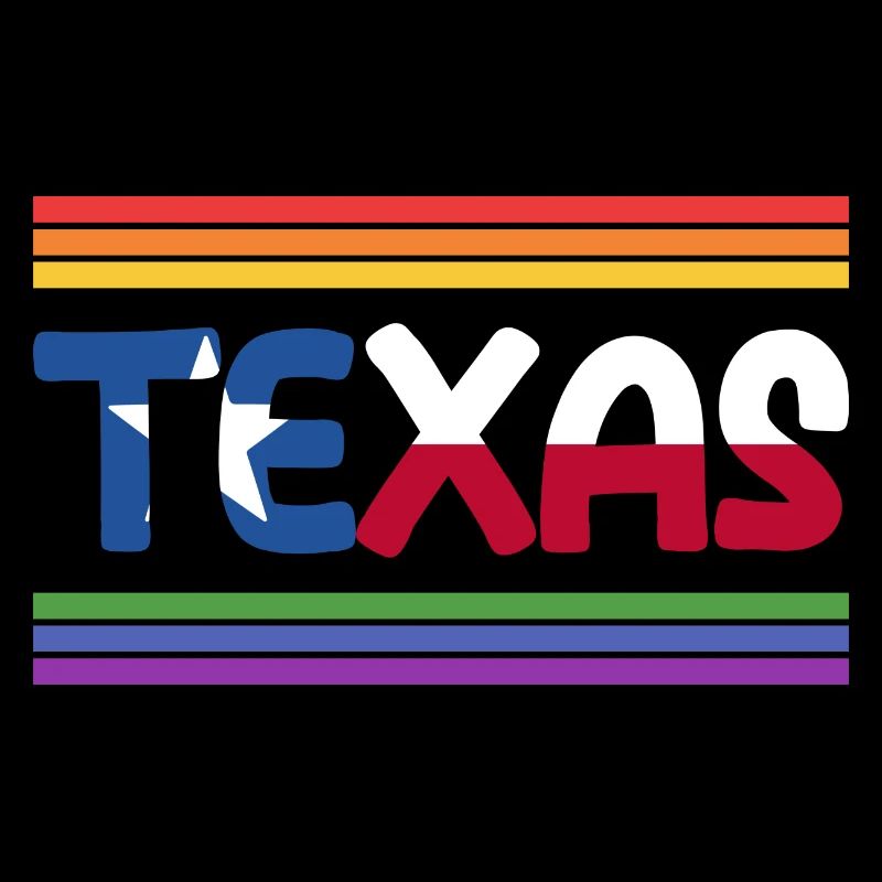 Conception du drapeau arc-en-ciel du Texas pour les Texans LGBT +