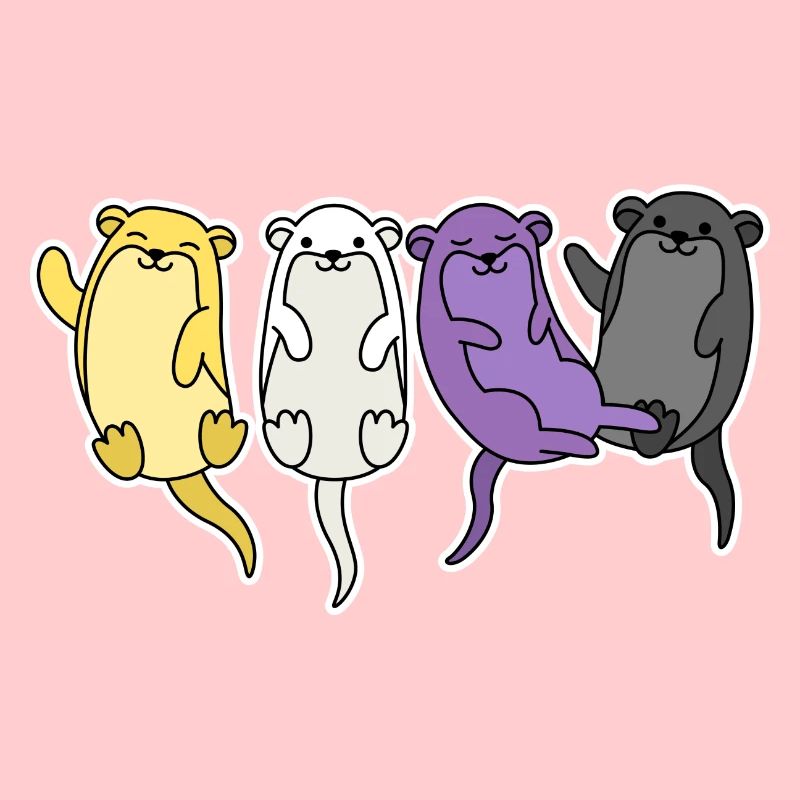 Non-binary flag otter design for proud Enbys