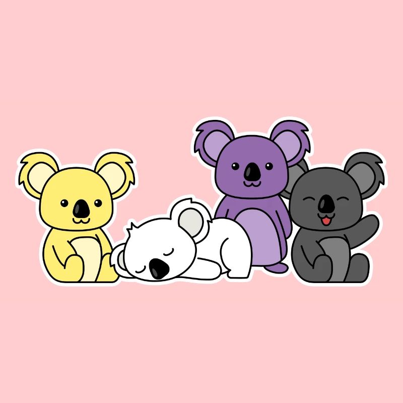 Non-binary flag koala design for proud enbys