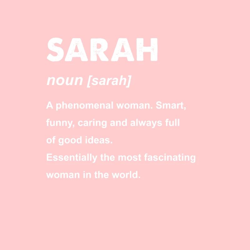 Conception de cadeau de nom de Sarah