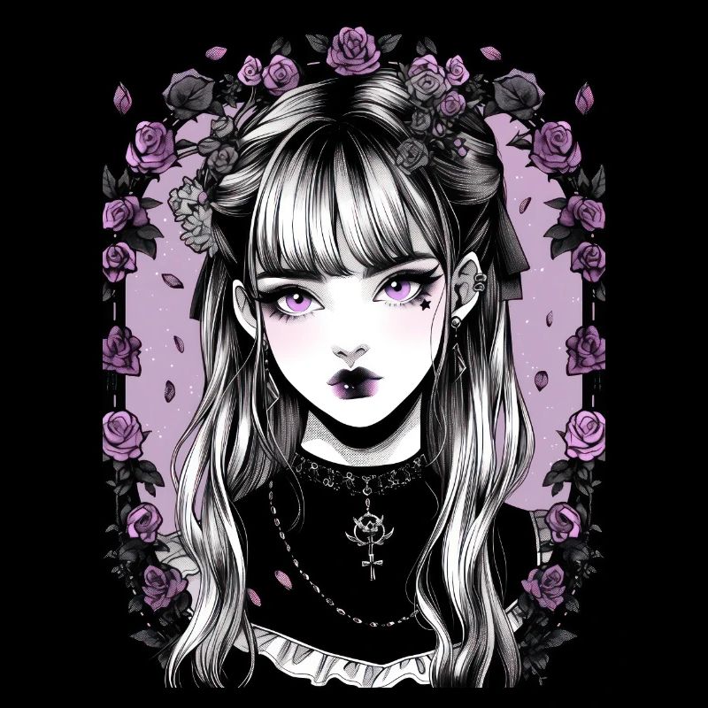 Fille d’anime gothique