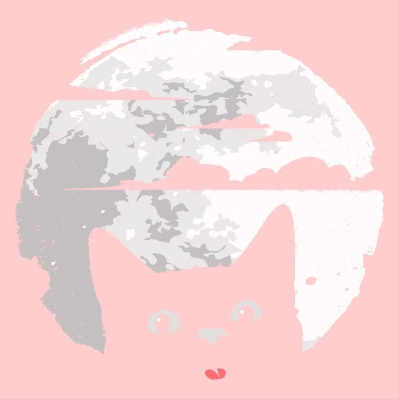 Cat disturbs full moon - causes lunar eclipse