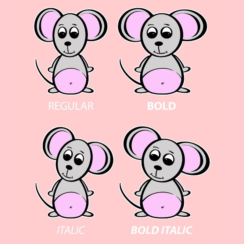 Graphic Designer Mouse - Explication de la typographie