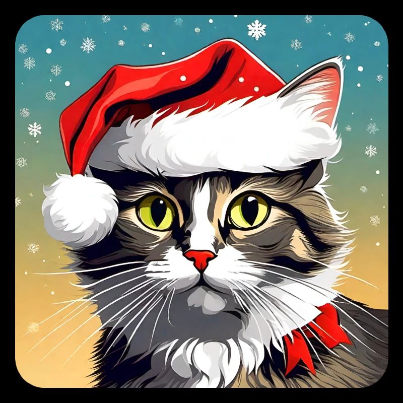 Niedliche Weihnachtskatze