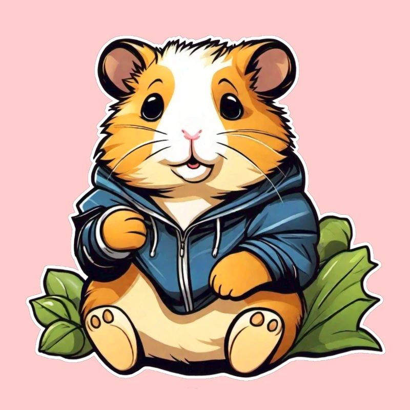 Hamster doré mignon avec sweat à capuche