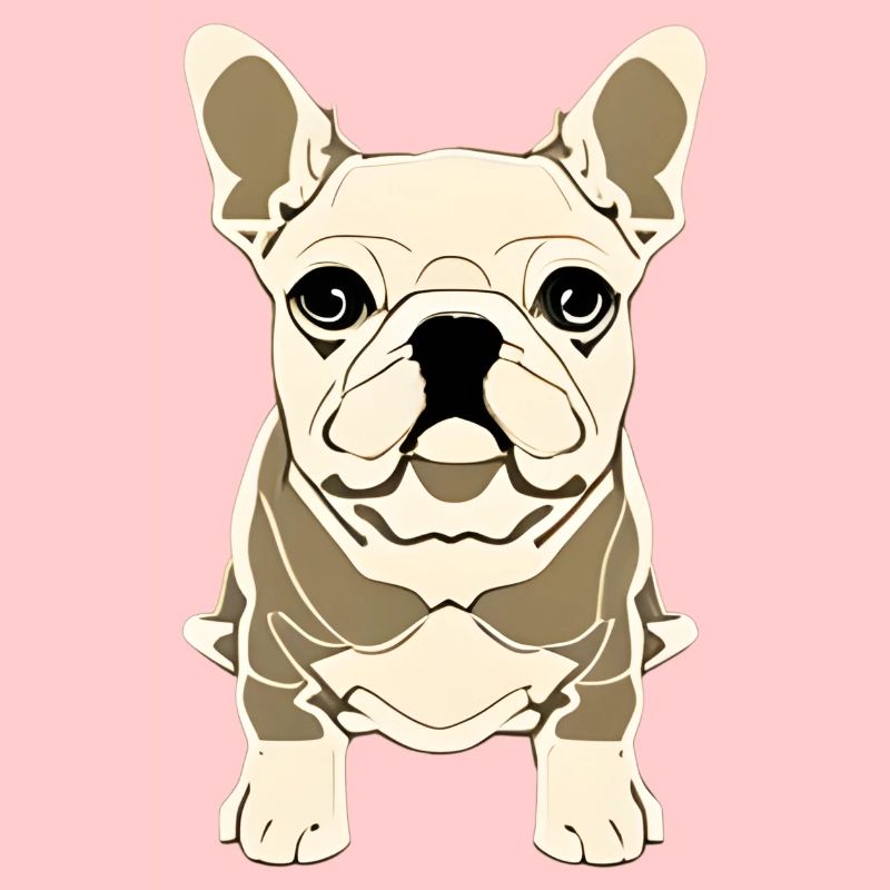 Motif d’impression graphique de conception de bouledogue français