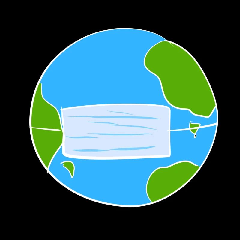 erde planet maske corona schutz