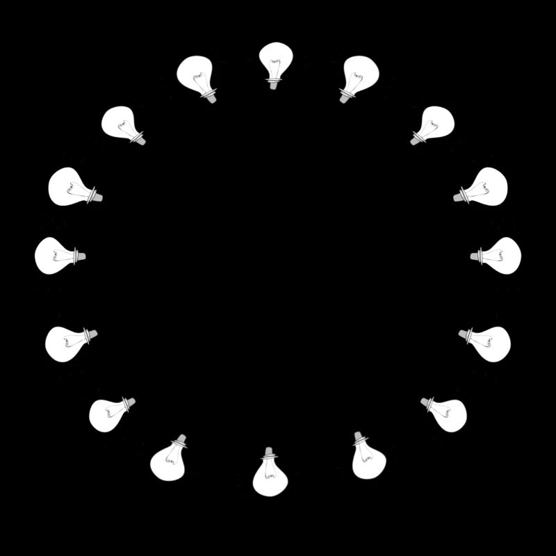 symbole de lumière de cercle de lumière de brillance d’ampoule