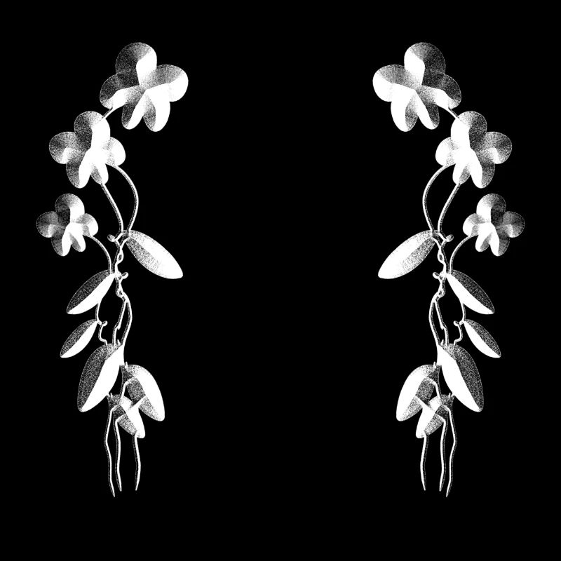 fleurs grises fleurs motif argent parallèle