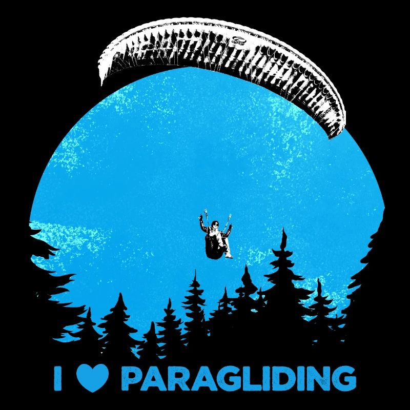I ♥️ Paragliding blau