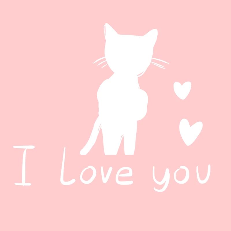 Katze mit rosa Herz Tier liebe