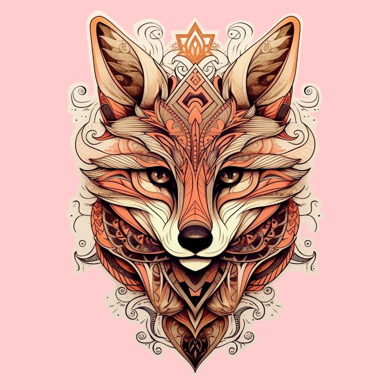 Fuchs Ornamenteler Stil - Boho