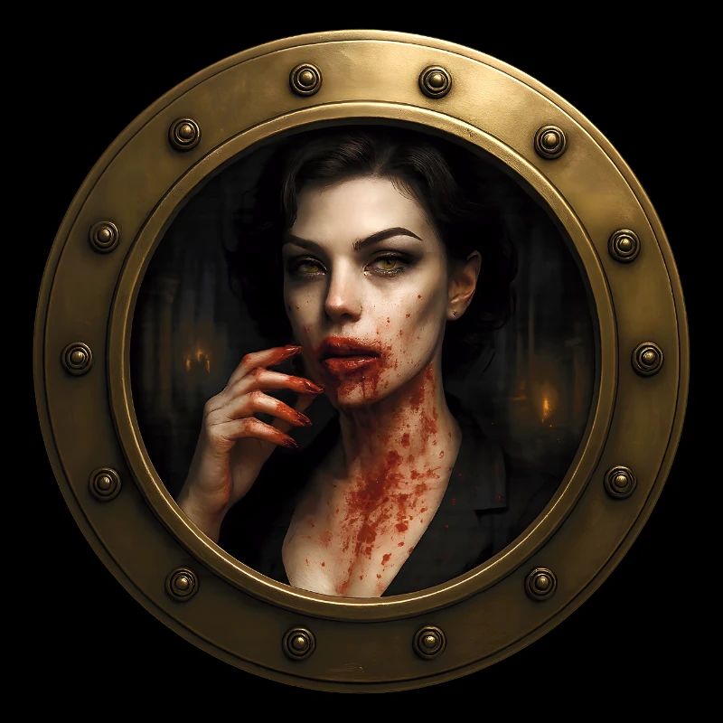 Diseño de ojo de buey de vampiro sangriento