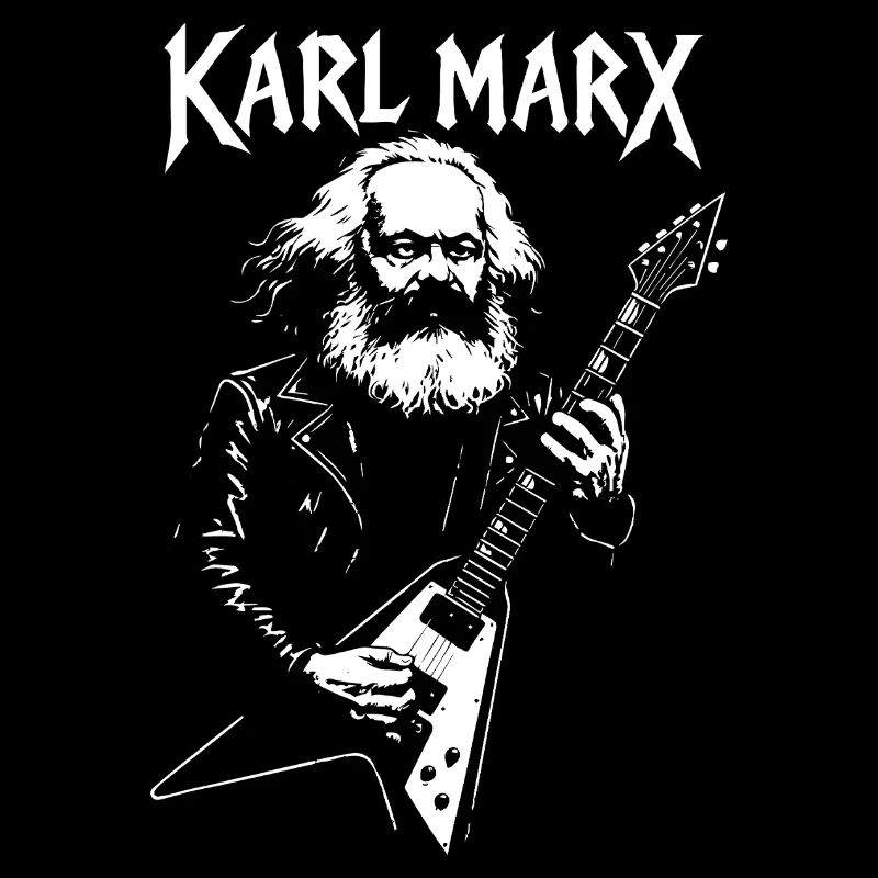 Philosopher Karl Marx Rock Portrait