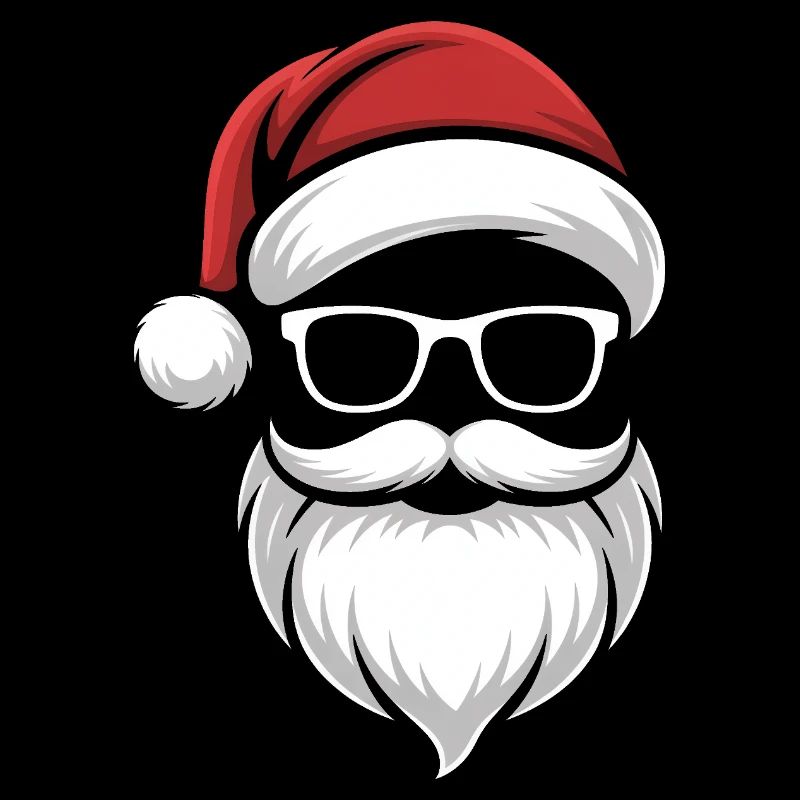 Santa mit Bart & Brille – Retro Weihnacht