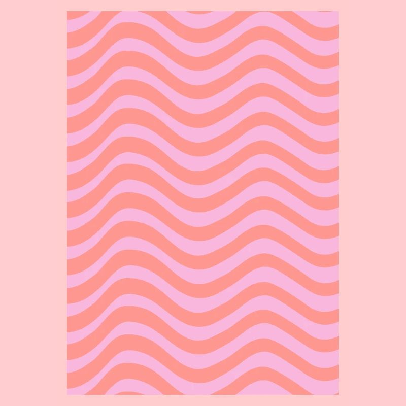 Stripe Wave Pattern - Pink Customizable