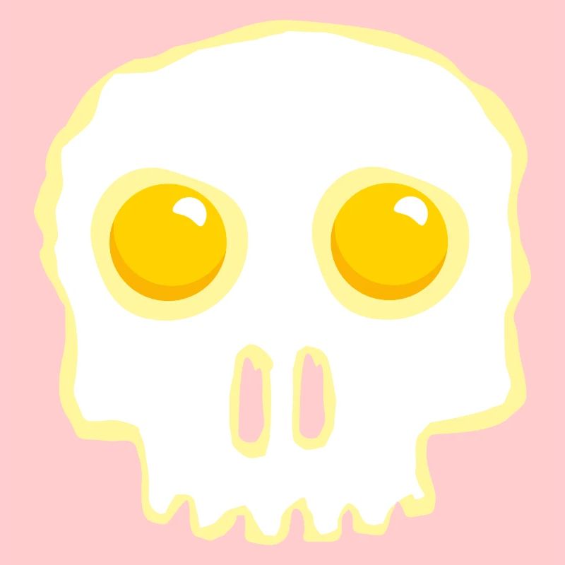 Fried egg skull Skull egg eggs