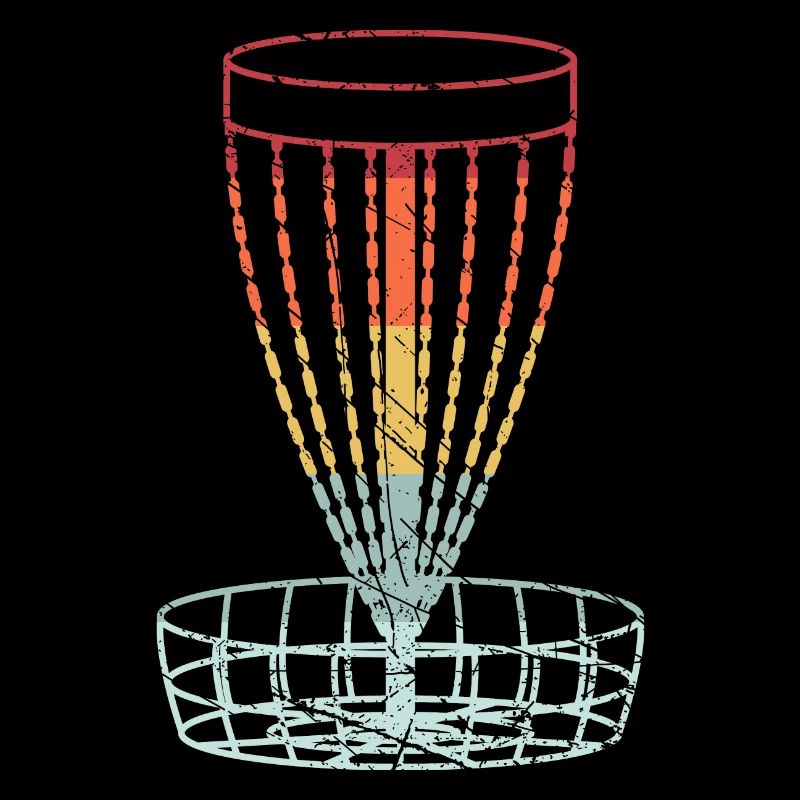 Disc Golf Retro Frolf Korb Scheibengolf Geschenk