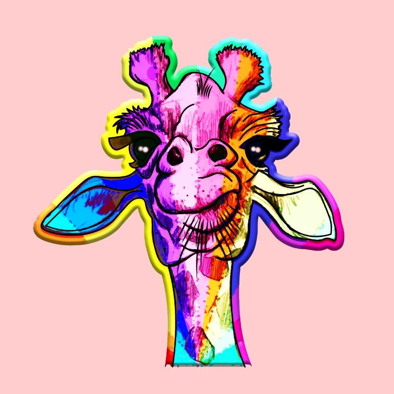 Regenbogen Giraffe Punk Giraffe Rainbow