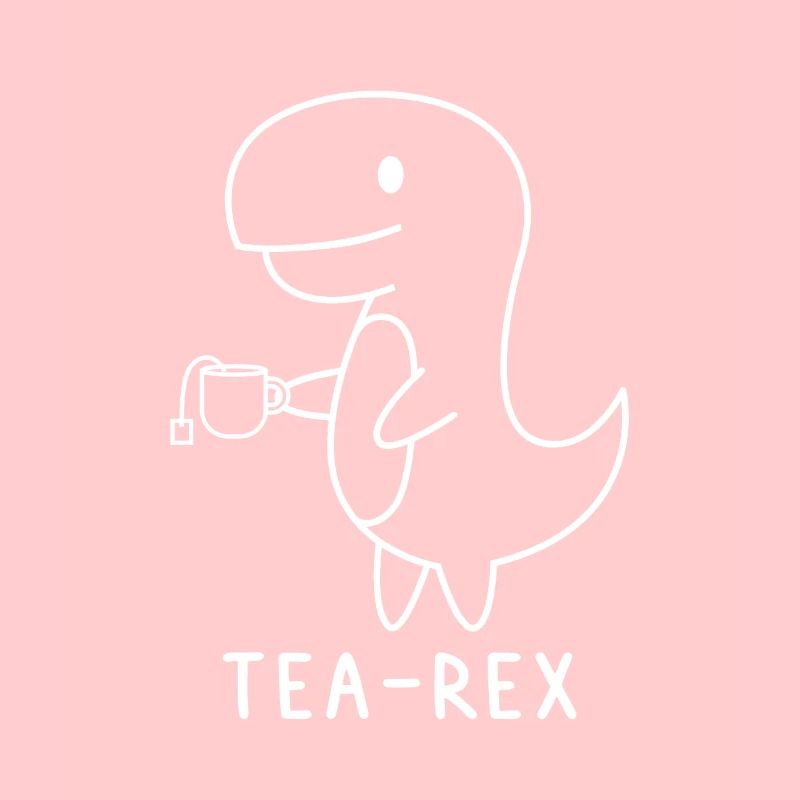 Funny Tea Rex Dinosaur Humor Cute Tea Rex Design