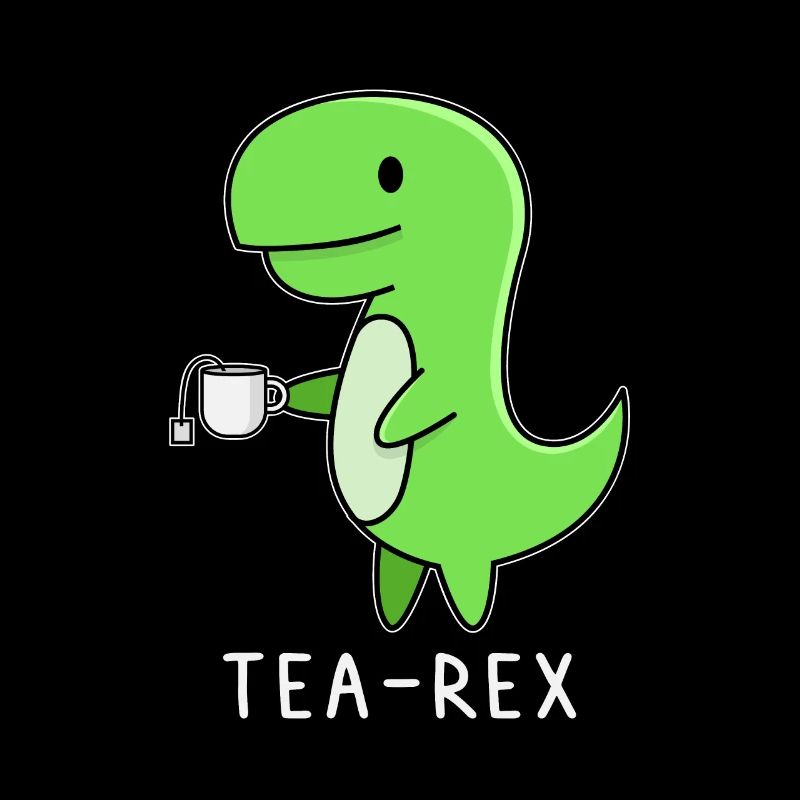 Funny Tea Rex Dinosaur Humor Cute Tea Rex Design