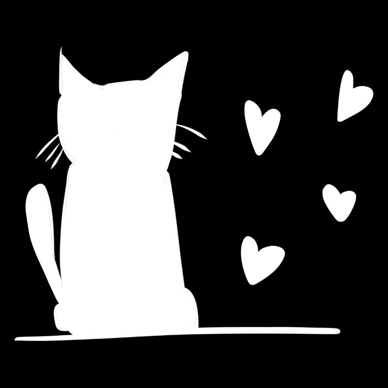 Katze Herzen Symbol
