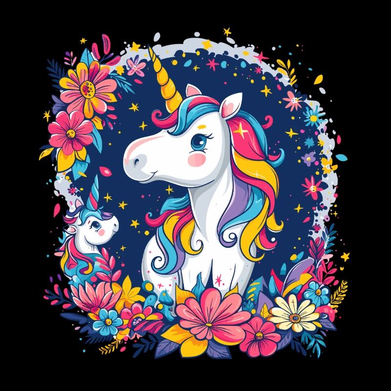 Kinder Einhorn bunt
