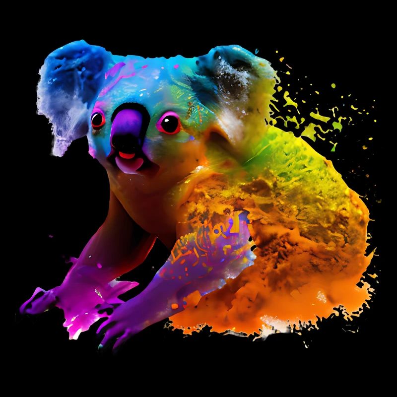 Koala dans l’explosion de couleurs