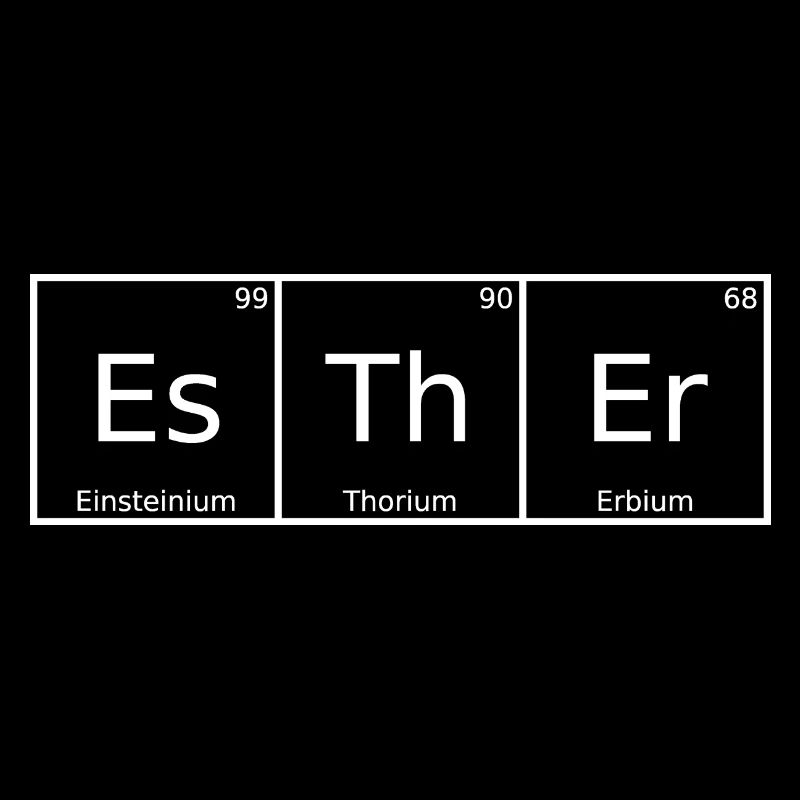 Esther Name First Name Chemistry Periodic Table Elements