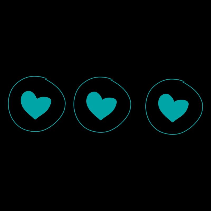 Heart, Circle, Icon, Shape, Love, Pattern, Hearts, Blue
