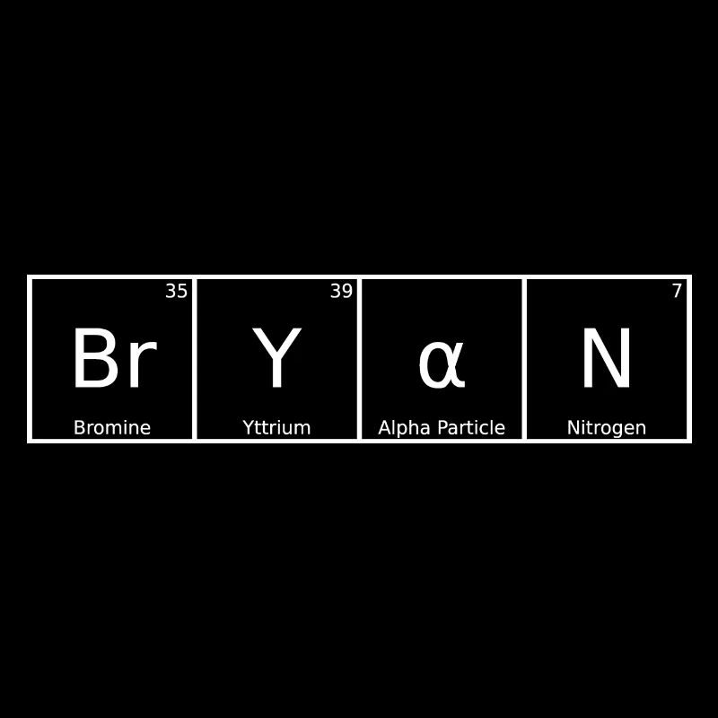 Bryan Nom Prénom Chimie Tableau périodique Éléments