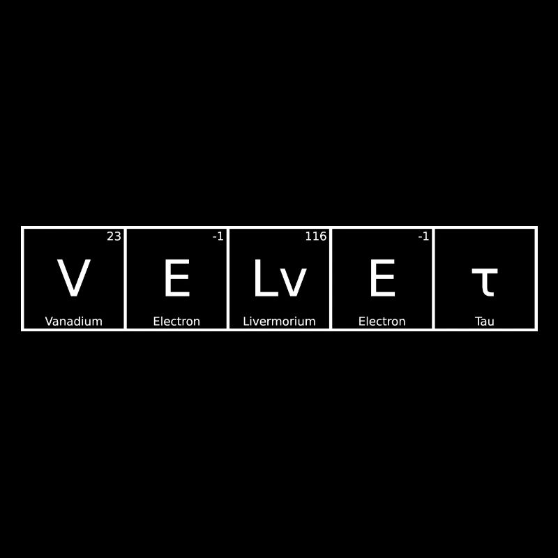 Velvet Name First Name Chemistry Periodic Table Elements