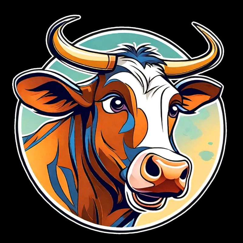 Crazy cute bull