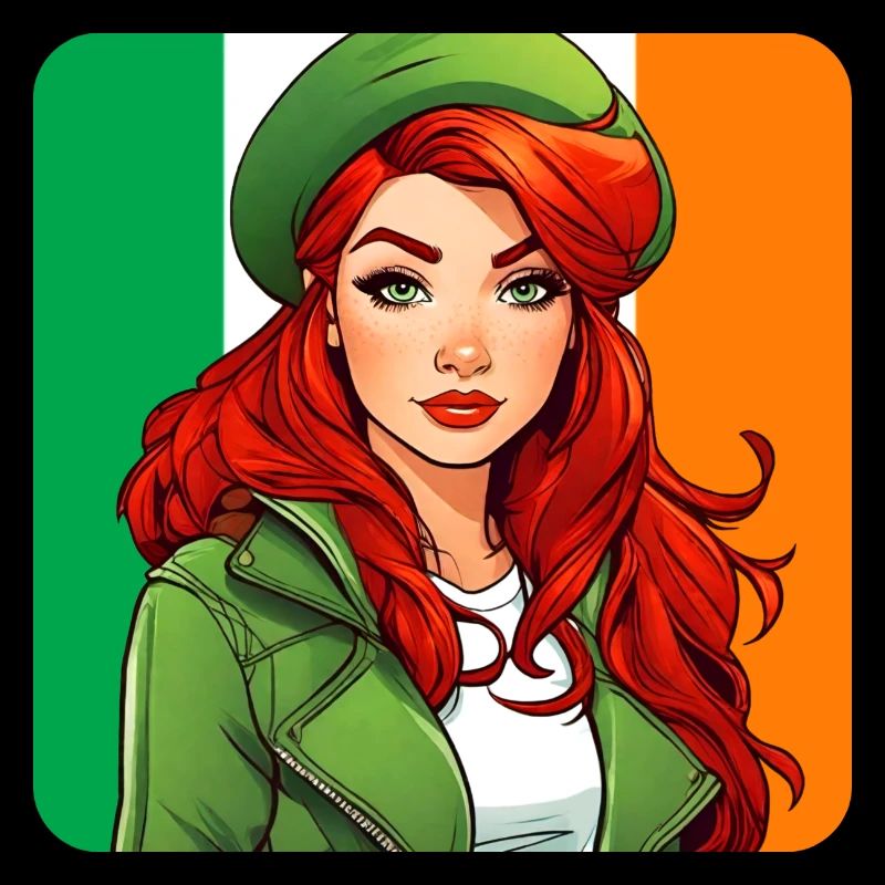 Cooles irisches rothaariges Mädchen