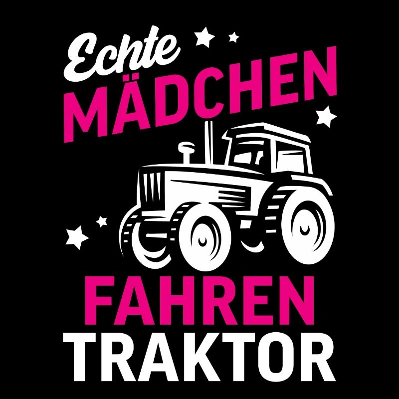 Echte Mädchen fahren Traktor