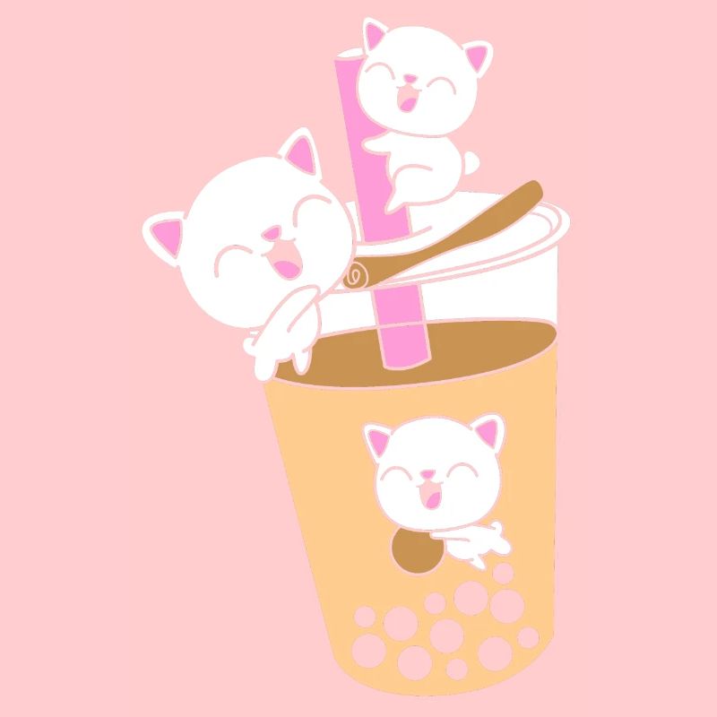 Boba Tee Bubble Tea Katze Kätzchen