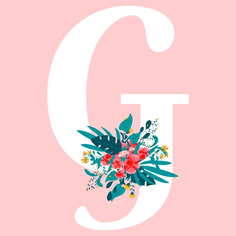 Buchstabe G geblümt